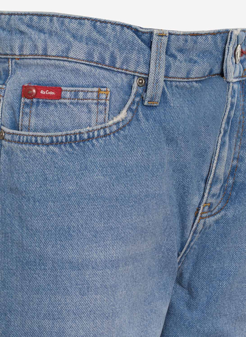 Lee Cooper - Jeans Marlyn High Rise Cropped - Bleu - Femme