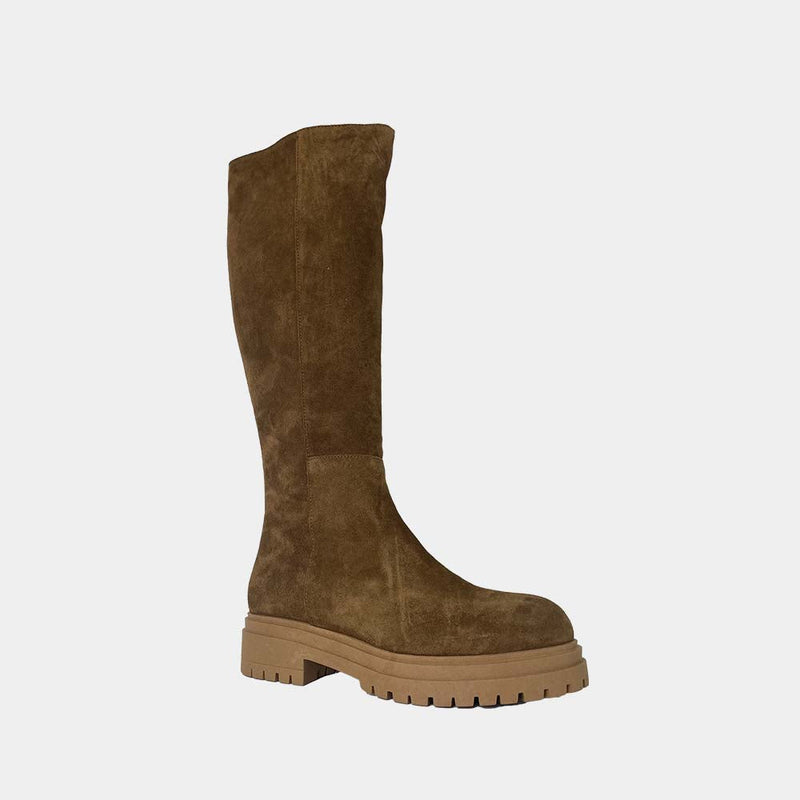 Bottes Clio Tuil Impression - Adele 15 - Velours Camel