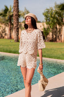 MARTHA Beige - Short Crochet