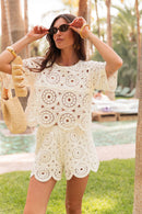 MARTHA Blanc - Short Crochet