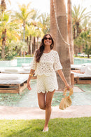 MARTHA Blanc - Short Crochet