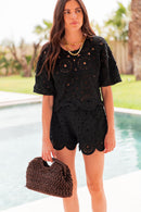 MARTHA Noir - Short Crochet