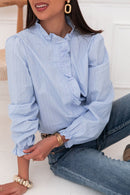 MARTI Blue - Victorian Collar Shirt