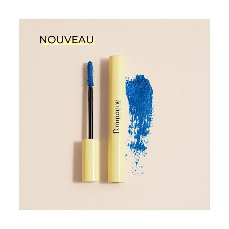 NOUVEAU Mascara naturel booster de cils Pomponne teinte bleu électrique