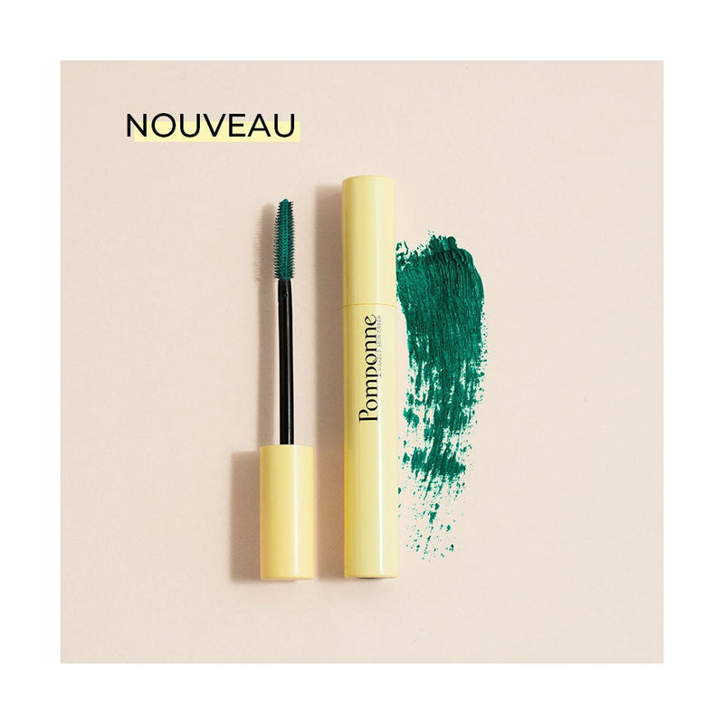 Mascara naturel booster de cils Pomponne teinte vert émeraude