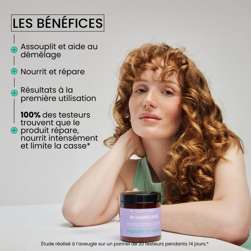 Masque intense : Repair n' Care nourrit, répare et fortifie - 250ml - In Haircare