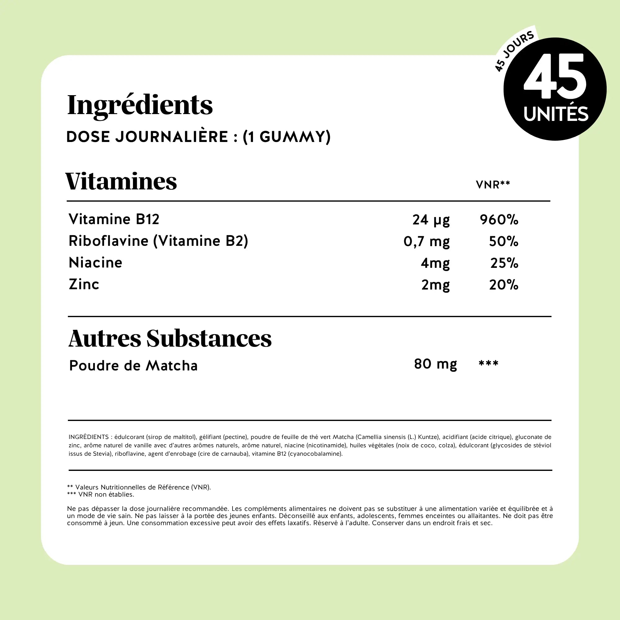 Matcha - Métabolisme & Énergie
