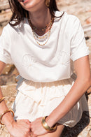 MATTIA Blanc - T-Shirt Coquillages