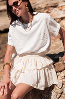 MATTIA Blanc - T-Shirt Coquillages
