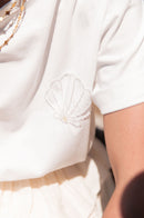 MATTIA Blanc - T-Shirt Coquillages