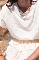 MATTIA Blanc - T-Shirt Coquillages