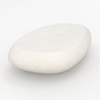 Maui - White Oval Coffee Table in Concrete Effect Clay Fiber