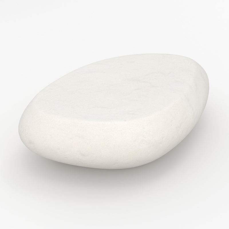 Table basse Maui blanche en fibre d'argile effet béton
