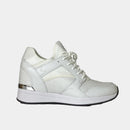 Baskets Michael Kors Maven Trainer - Cuir/Nylon Blanc