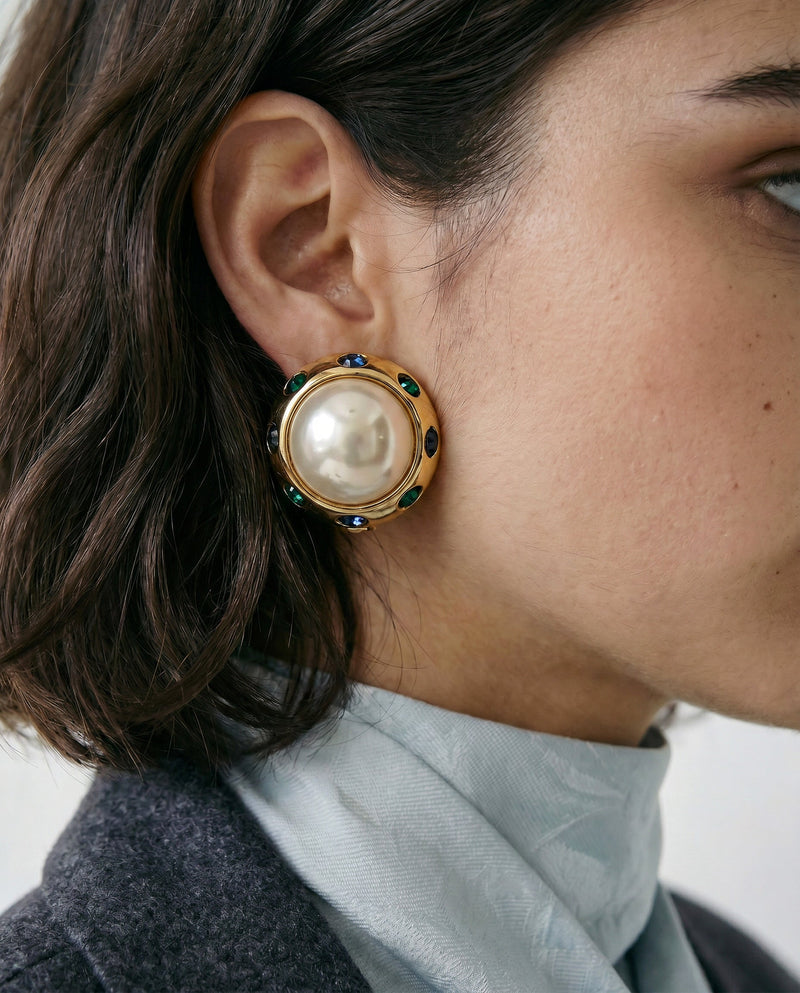 Boucles D'Oreilles Clips Vintage Nina Ricci