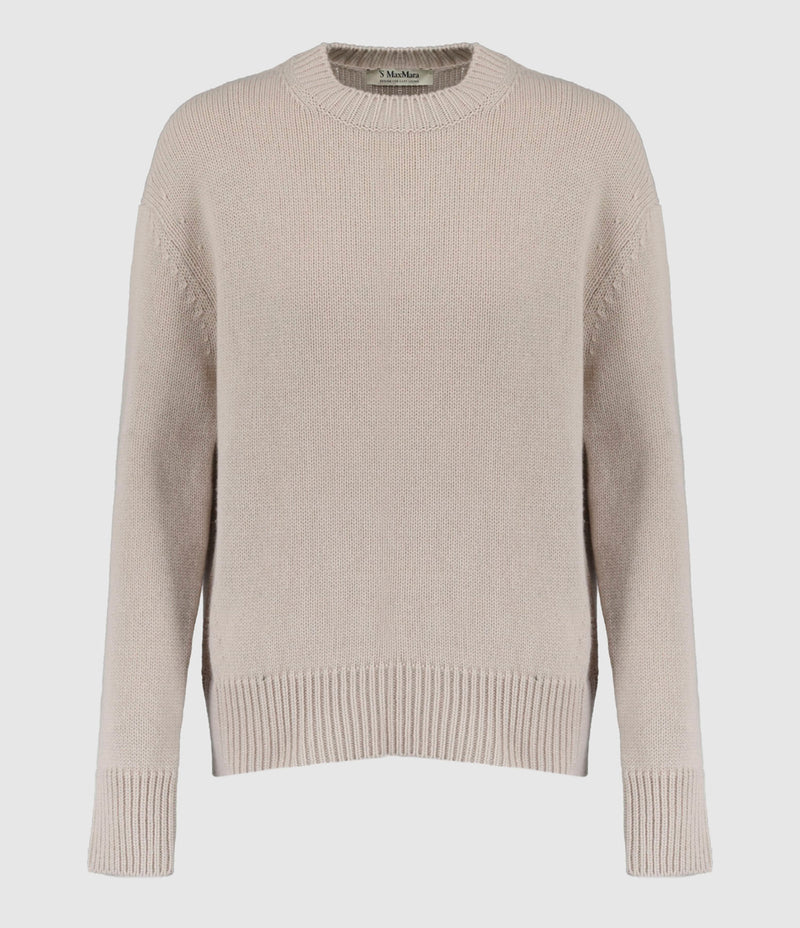 Max Mara - Pull Col Rond Irlanda Laine Écru, 'S Max Mara - Femme