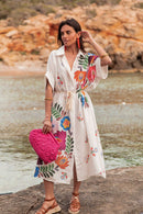 MÉALIE Blanche - Robe Imprimée
