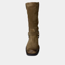 Bottes Ann Tuil Media - Velours Camel