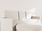 Meiya - Canapé D'Angle Convertible Avec Coffre - Tissu - Beige