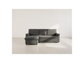 Meiya - Canapé D'Angle Convertible Avec Coffre - Tissu - Gris Foncé