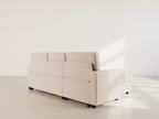 Meiya - Reversible 4-Seater Convertible Corner Sofa With Storage Compartment - Corduroy - Beige
