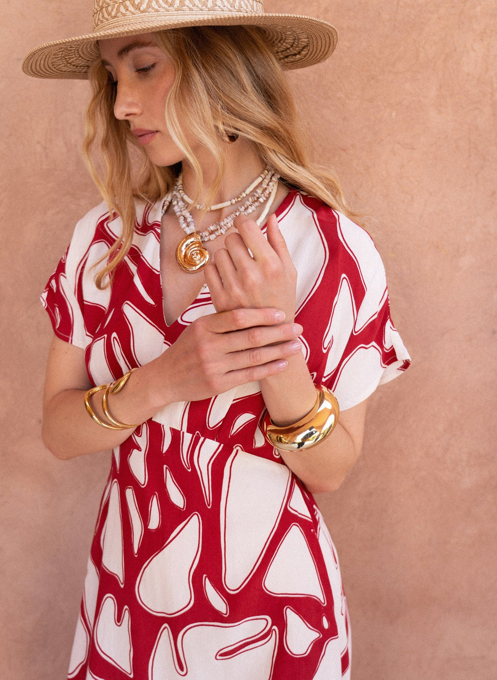 Robe Longue Mekia Flame Cerise