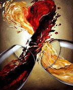 Pintura por números - Mezclas de vinos