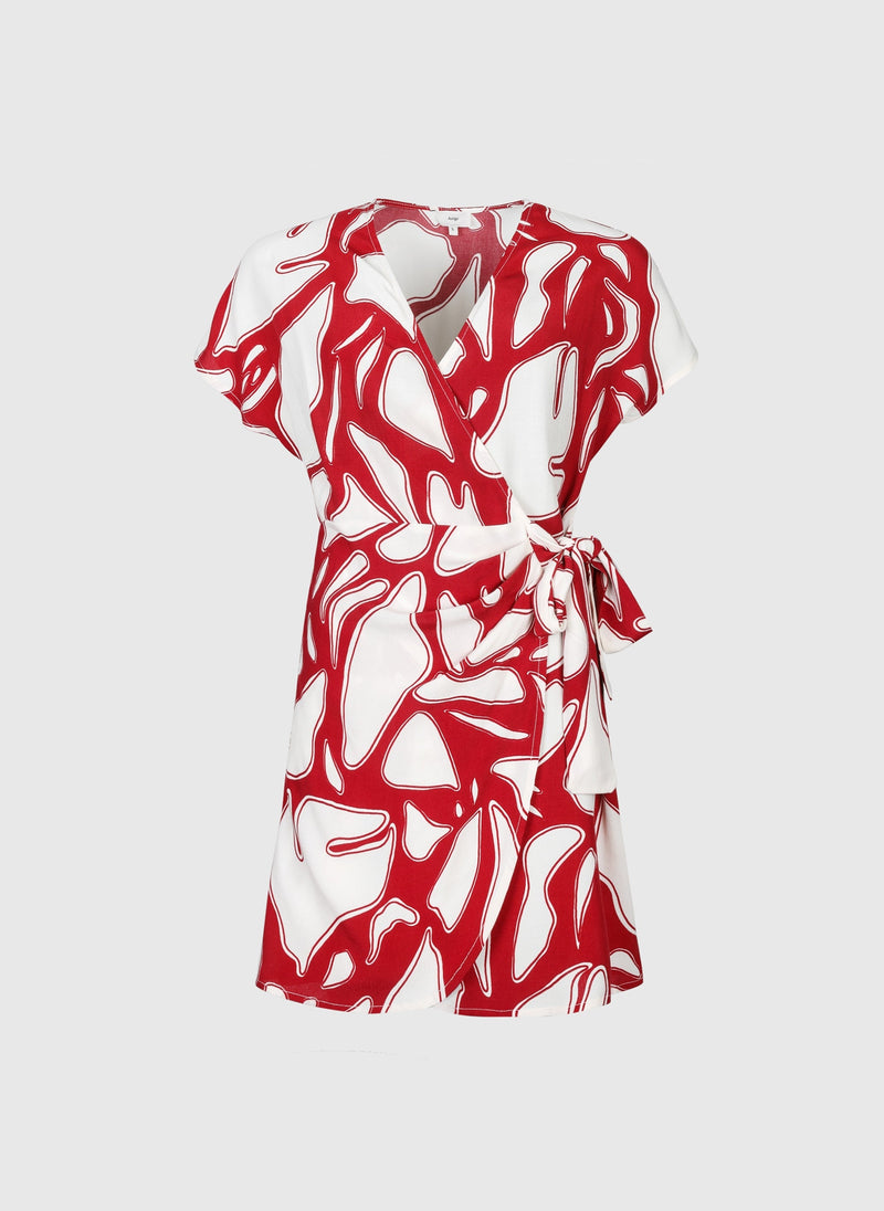 Robe Longue Melania Flame Cerise