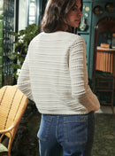 GILET MAILLE BLANC MELBA PETITE MENDIGOTE