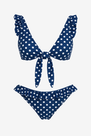 Bas Deux Pièces Melissandre Bleu À Pois Blancs