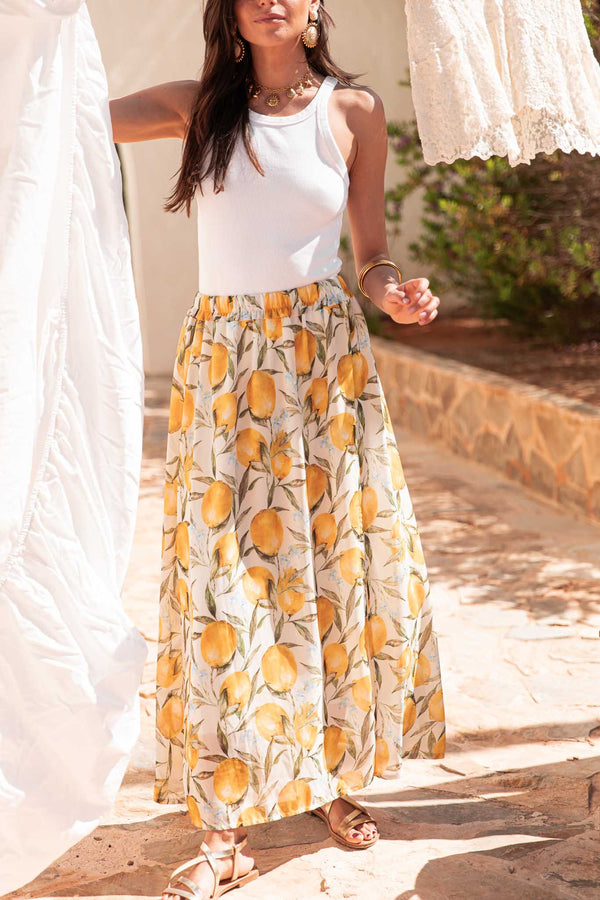 MÉLODY Lemons - Flowy Skirt