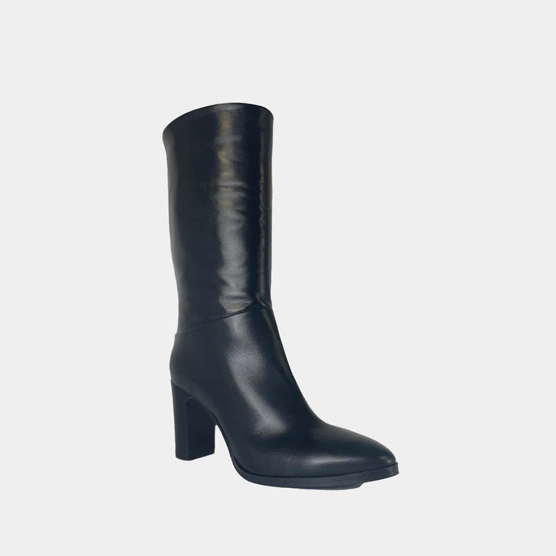 Mi-Bottes Ann Tuil Mercure - Li301 - Cuir Noir