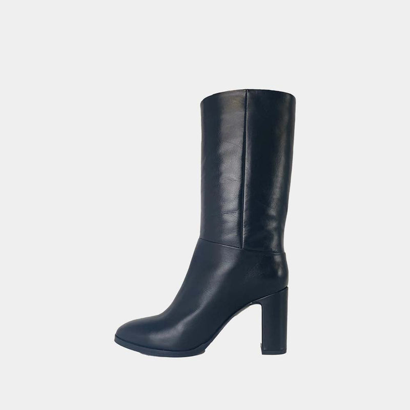 Mi-Bottes Ann Tuil Mercure - Li301 - Cuir Noir