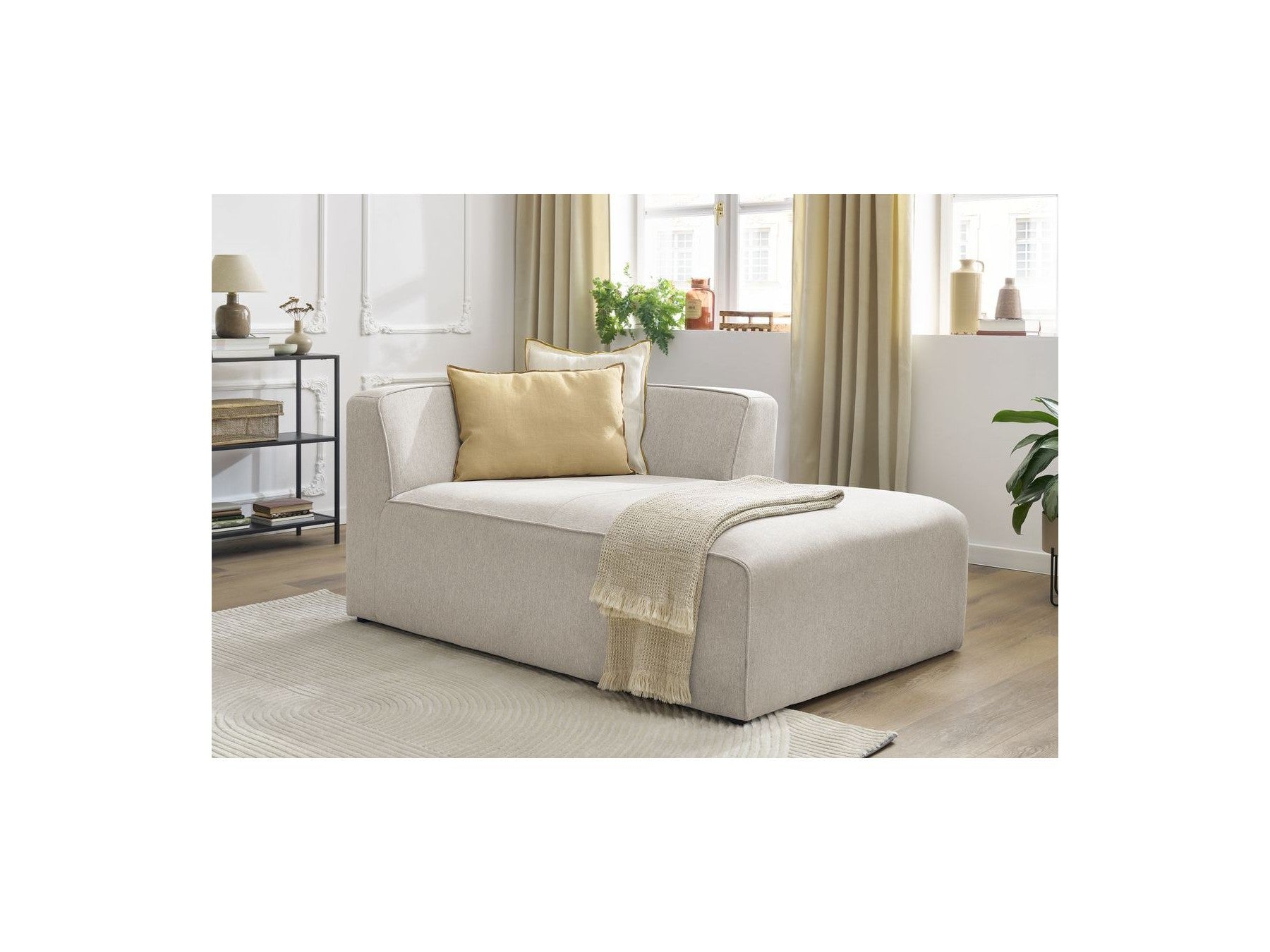 Chaise Longue for MEGEVE Modular Sofa - Mottled Fabric - Right-Hand Corner