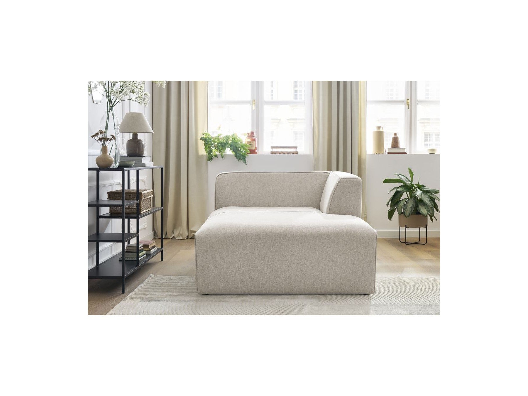 Chaise Longue for MEGEVE Modular Sofa - Mottled Fabric - Right-Hand Corner