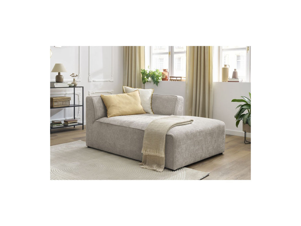 Chaise Longue for MEGEVE Modular Sofa - Textured Fabric - Right-Hand Corner