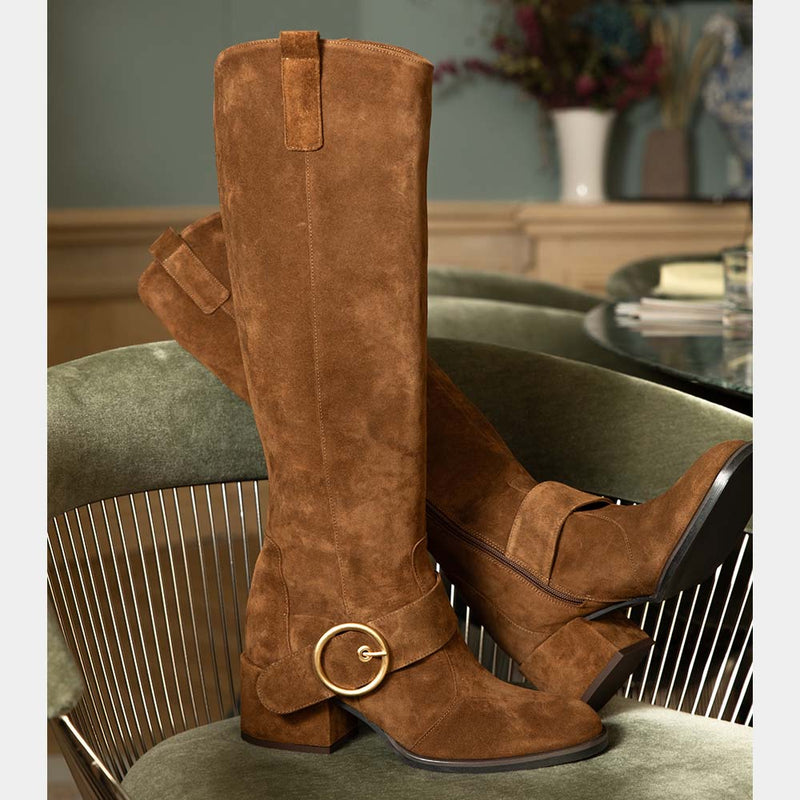 Bottes Ann Tuil Meteo - Velours Camel