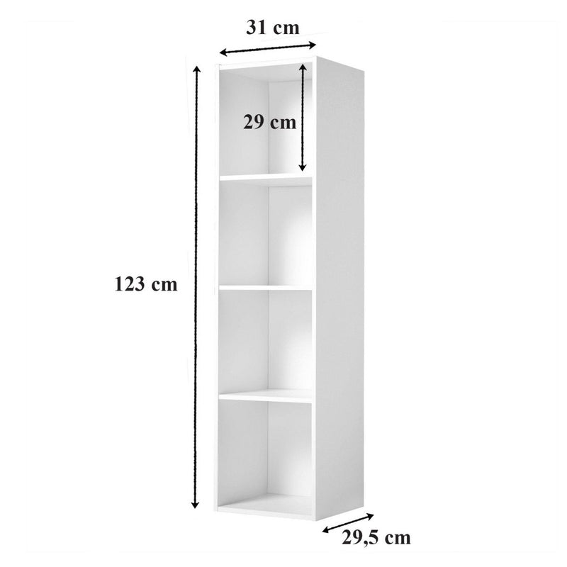 Etagère De Rangement 4 Cases - Blanc