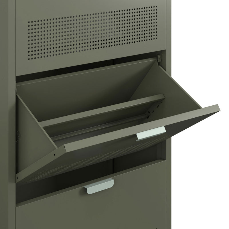 Adel - Meuble À Chaussures 3 Portes - Métal - Vert