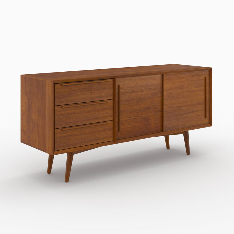 Buffet Waya 2 portes 3 tiroirs en teck