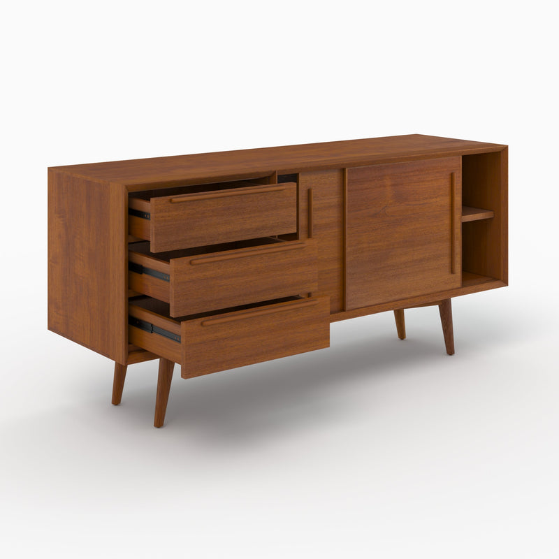 Buffet Waya 2 portes 3 tiroirs en teck