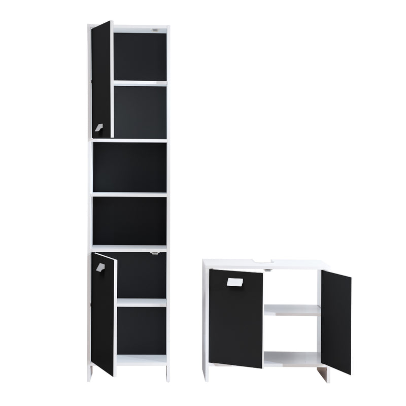 Mueble bajo de 2 puertas - Negro