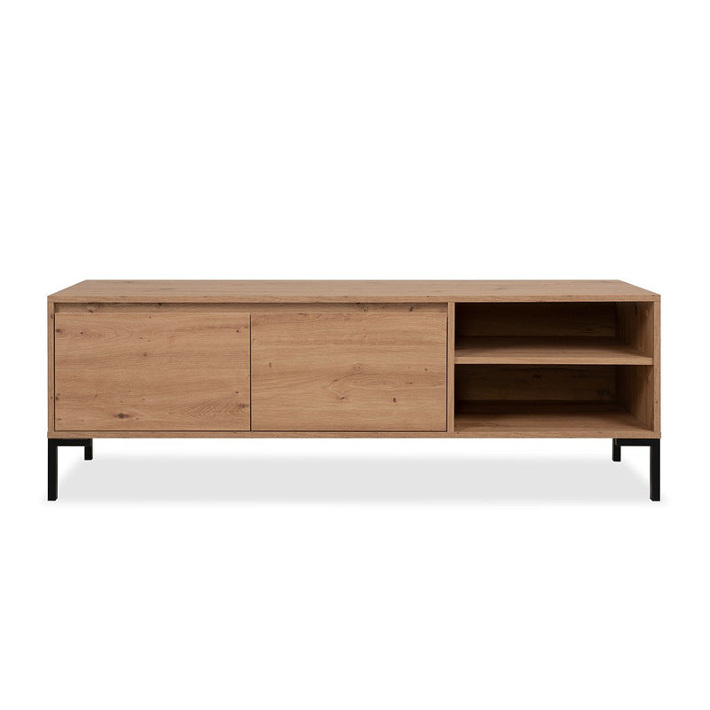 Mueble TV 2 batientes 2 huecos - Plock - Decoración madera