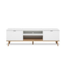 Mueble TV 2 puertas 2 empotrados - Copenhague - Blanc