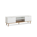 Mueble TV 2 puertas 2 empotrados - Copenhague - Blanc