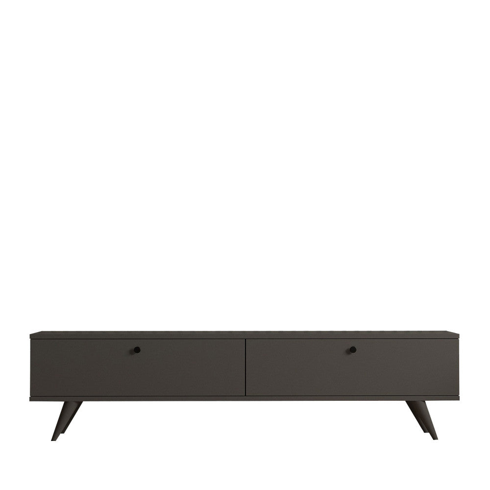 Yara - Mueble de TV de 2 puertas - Madera - Gris antracita