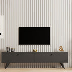 Yara - Mueble de TV de 2 puertas - Madera - Gris antracita