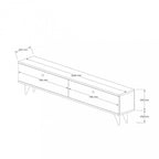 Yara - Mueble de TV de 2 puertas - Madera - Gris antracita