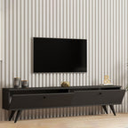 Yara - Mueble de TV de 2 puertas - Madera - Gris antracita
