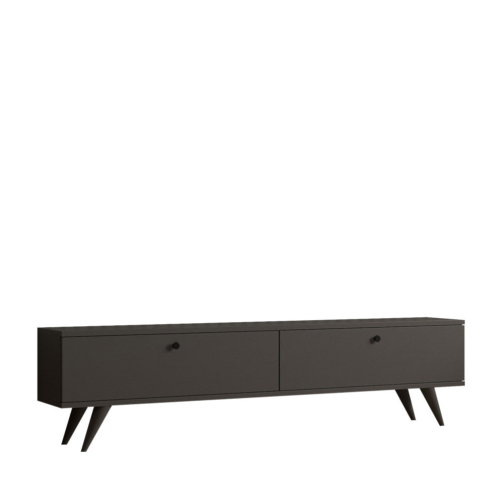 Yara - Mueble de TV de 2 puertas - Madera - Gris antracita